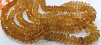 Natural Yellow Citrine Faceted German Cut 9-12mm Strand 8 inches long