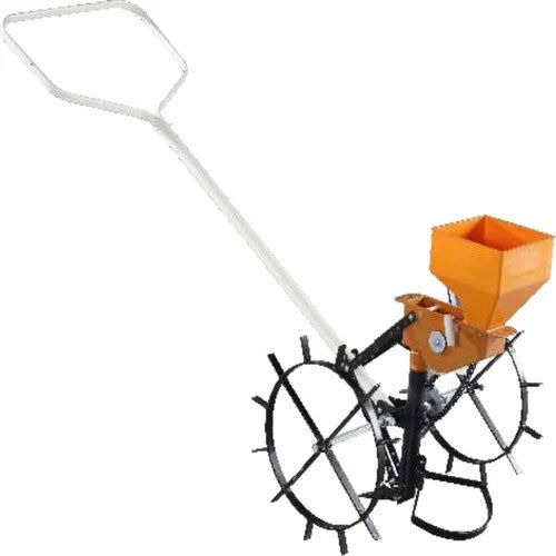 Manually Operated Automatic Seed Drill - Color: Orange & Black