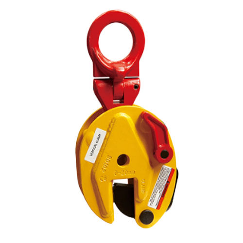 Yellow & Red Vertical Plate Lifting Clamp