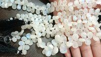 Natural White Rainbow Moonstone Pear Shape 4X6mm to 5X7mm Per Strand 8''Long