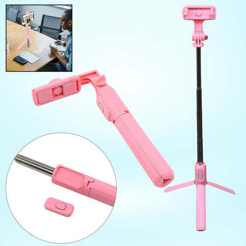 PORTABLE FOLDABLE SELFIE STICK WITH REMOTE CONTROL