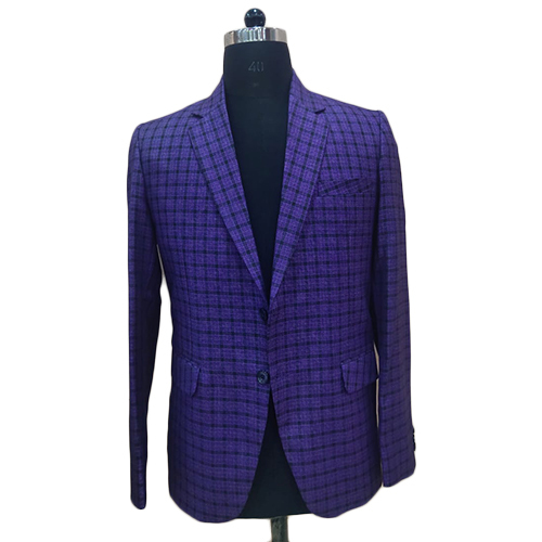 Purple Check Blazer