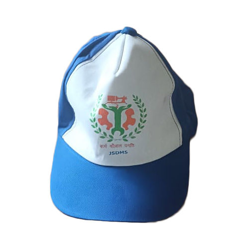 White And Blue Cap Design Type: Customized