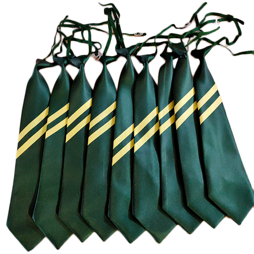 Green Tie With Yellow Stripe