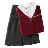 Girls School Uniform - High-Quality Cotton Fabric, Customizable Logo, Washable Design | Perfect Fit for All Body Types, Durable Plain Dyed Style
