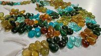 Natural Multi Apatite Pear Shape Plain 4X6mm to 5X7mm Per Strand 8 Inch Long