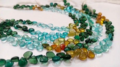 Natural Multi Apatite Heart Shape Plain 5-6mm Sold Per Strand 8 Inch Long