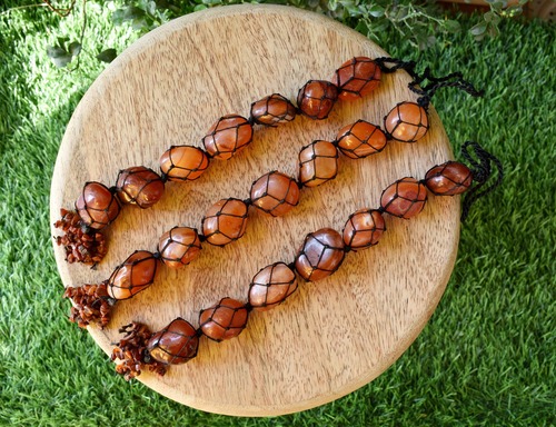 Carnelian Tumbled Stone Car Hanger With Chips Tassel, Healing Crystals