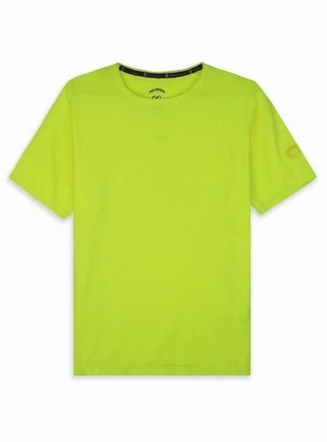 Garment Washed T Shirt Lime Yellow