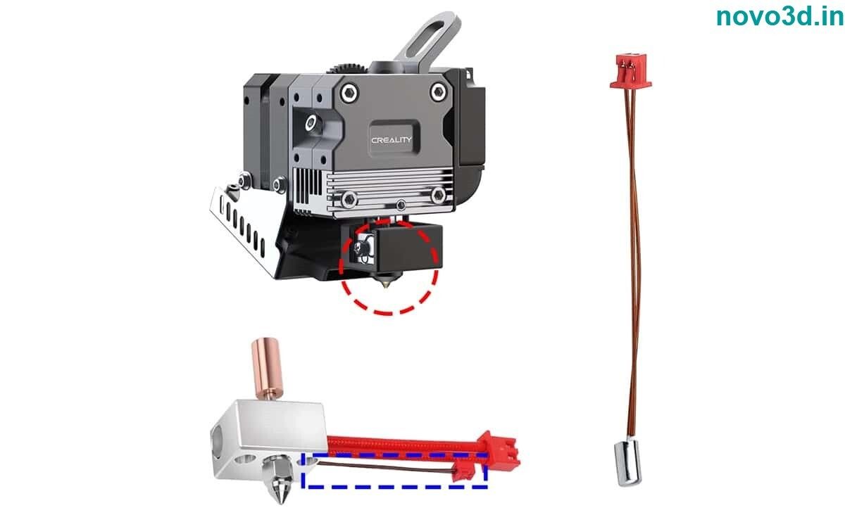 NTC Temperature Sensor 100K High Temperature 300C Thermistor Heating Tube for Sprite Extruder