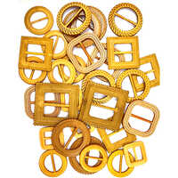 Imitation Wooden Buckle - Color: Golden
