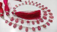 Natural Ruby Pear Shape Plain 5X7 to 8X12mm Ruby Per Strand 8 Inches Long