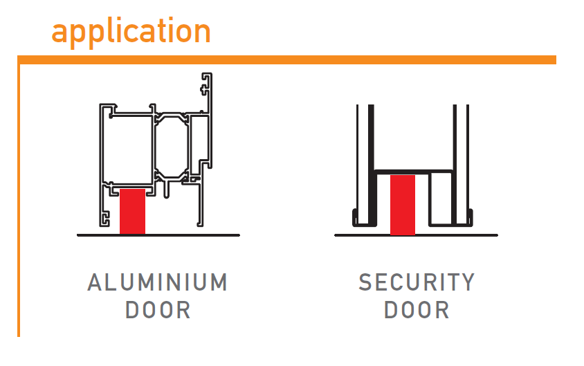 Self Extinguishing Profile Drop Down Door Seals (Model-ALU)