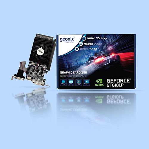 Black Geforce Gt 610Lp 2Gb Ddr3 Graphic Card