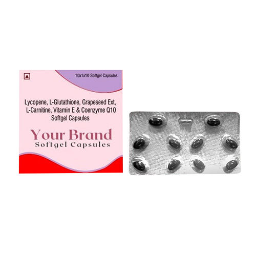 Lycopene L-Glutathione Grapeseed Extract L-Carnitine Vitamin E And Coenzyme Q10 Softgel Capsules