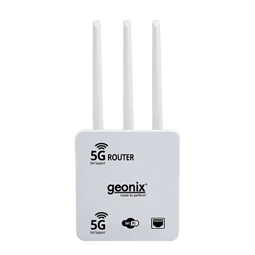 White 4G-5G Sim Support Wifi Router With 3 Antenna