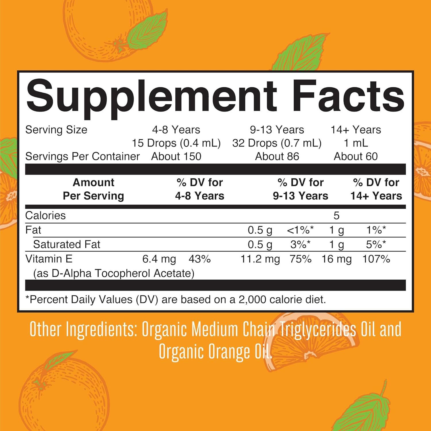MaryRuth Organics USDA Vitamin E Liquid Drops 2 Month Supply