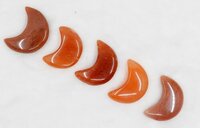 Red Aventurine Gemstone Moon , Crystal Moon , Carved Moon ,healing Crystal - - Color: Orange & Brown