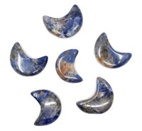 Sodalite Gemstone Moon , Crystal Moon , Carved Moon ,Healing Crystal -