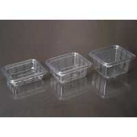 250ml Hing Container - Rectangular Shape, Transparent Pet Material | Ideal Food Packing Solution With 250cc Capacity