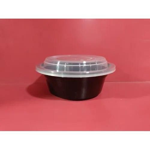 Plastic Black Round Food Container Ro-10(250Ml)