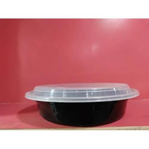 Plastic Black Round Food Container Ro-48(1400Ml)