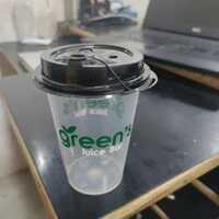 Round Plastic Glass - 250 Ml, Square Shape, Multicolor Customization Available | Transparent Material, Printed Pattern, Good Quality For Food Packing