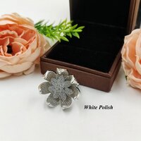 Floral Style American Diamond Ring