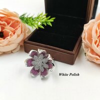 Floral Style American Diamond Ring