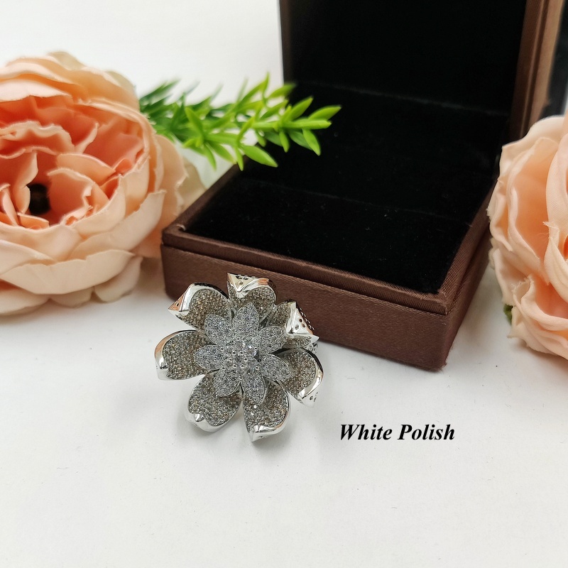 Floral Style American Diamond Ring