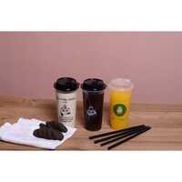 Disposable Plastic Sipper Glass - Plastic, 250 Ml, Transparent, With Lid | Airtight And Leak Proof Design, Suitable For Restaurants