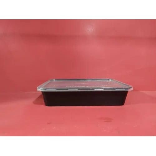 Black Rectangle Container 500gm