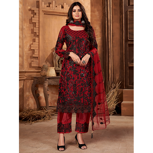 Red Color Pakistani  Suit