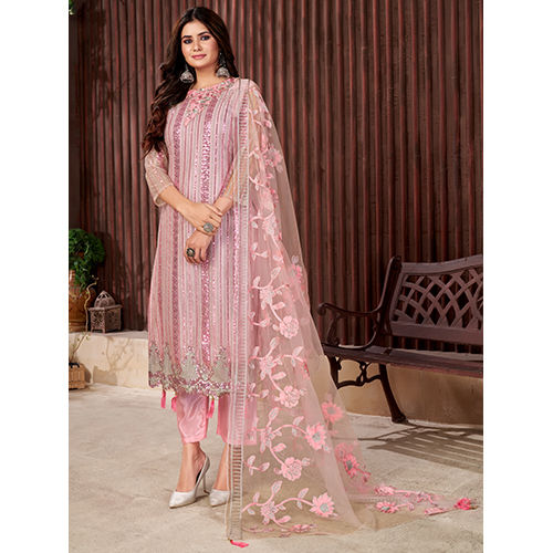 Multicolor Pink Color Pakistani Suit