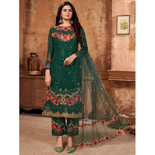 Multicolor Green Color Pakistani Suit