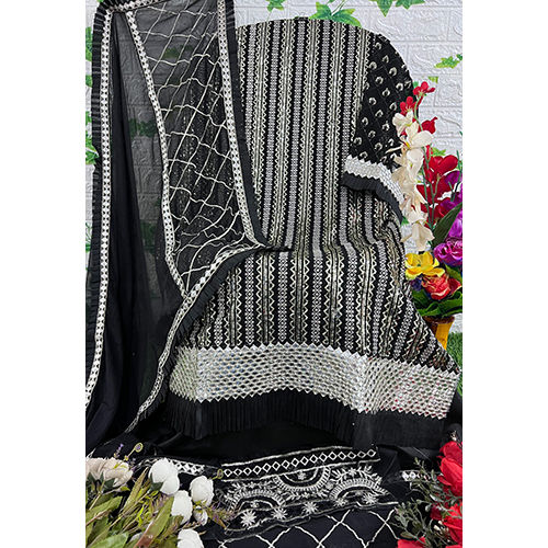 Multicolor Black Color Pakistani Suit