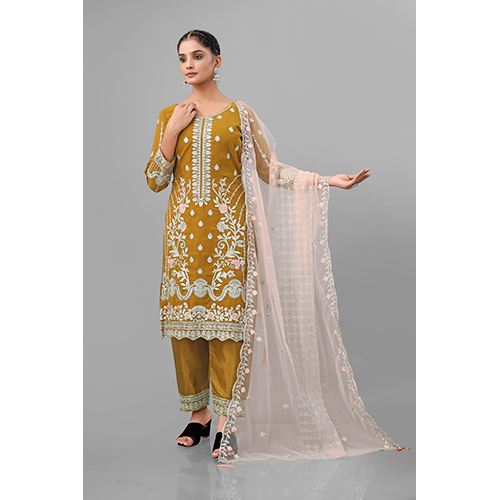 Mustard Color Pakistani Suit