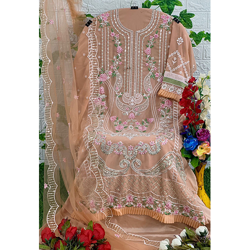 Peach Color Pakistani Suit