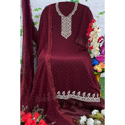 Maroon Color Pakistani Suit