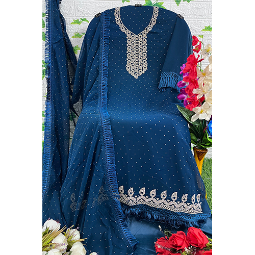 Blue Color Pakistani Suit