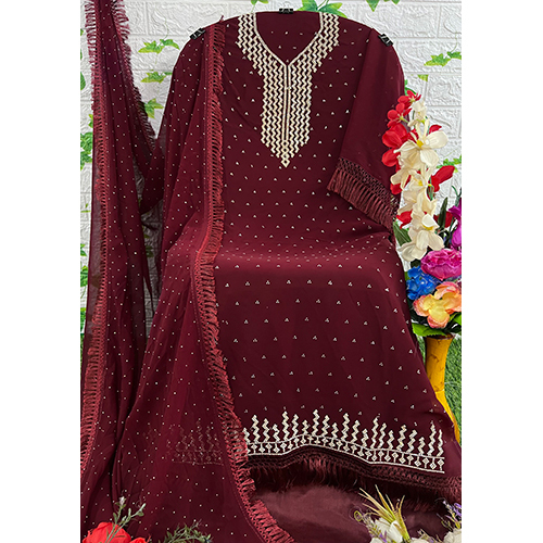 Maroon Color Pakistani Suit