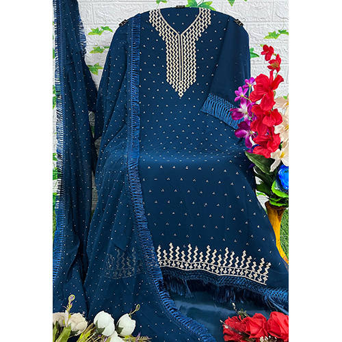 Blue Color Pakistani Suit