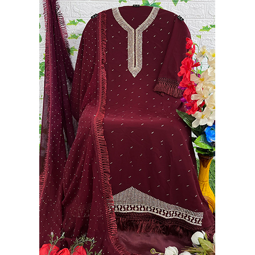 Maroon Color Pakistani Suit