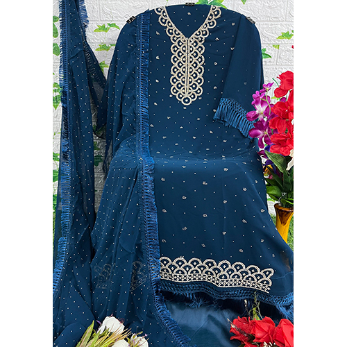 Blue Color Pakistani Suit