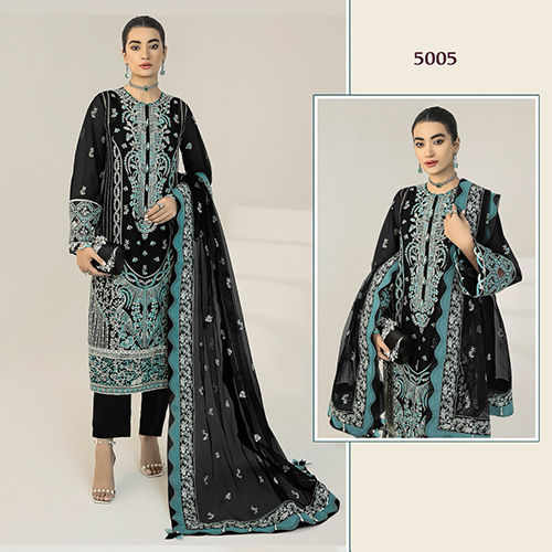 Multicolor Black Color Pakistani Suit