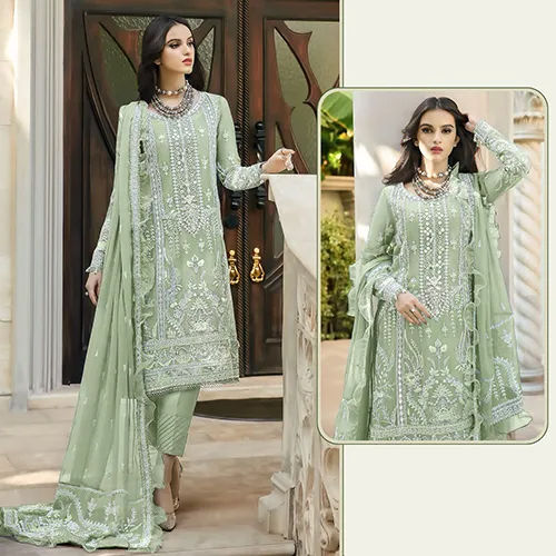 Pista Color Pakistani Suit - Color: Multicolor