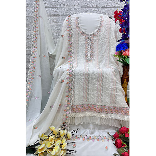 White Color Indian Punjabi Suit