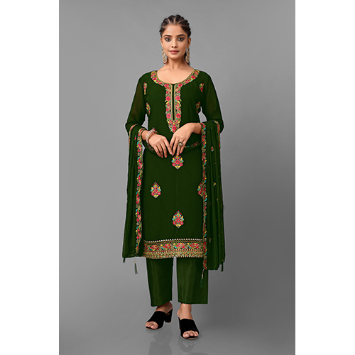 Green Color Indian Punjabi Suit