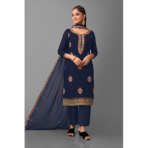 Blue Color Indian Punjabi Suit