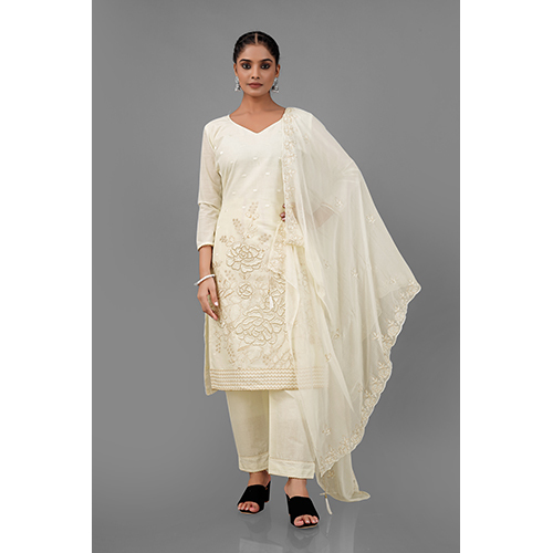 White Color Indian Punjabi Suit